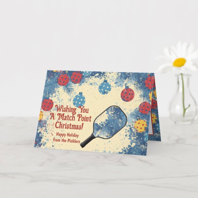 Pickleball Holiday Fun! Card (Small Plant)