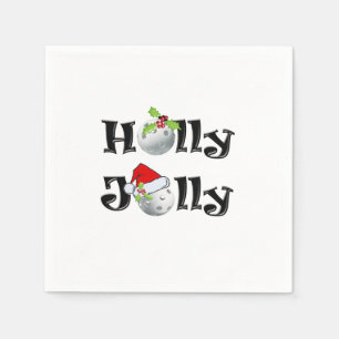 Pickleball-Holly Jolly Napkin