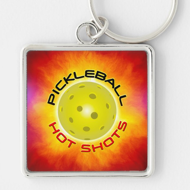 Pickleball Hot Shots 1 Keychain (Front)