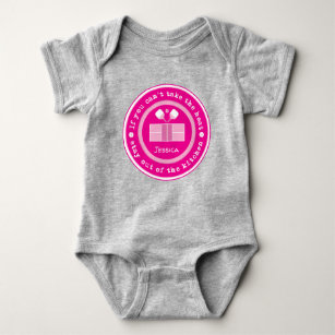 Pickleball: if you cant take the heat custom text  baby bodysuit