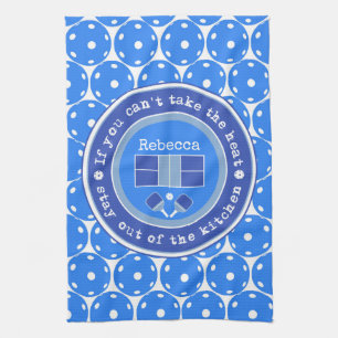 Pickleball: If you can't take the heat /pale blue  Kitchen Towel