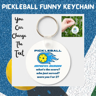 Pickleball Improves Memory Funny  Keychain
