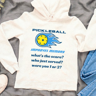 Pickleball Improves Memory Funny Women's Hoodie