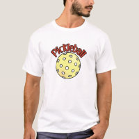 Pickleball in Red with Yellow Ball