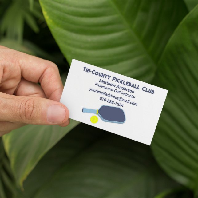 Pickleball Instructor Pickleball Pro Custom Business Card (Creator Uploaded)
