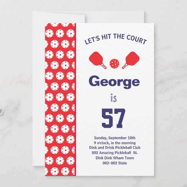 🤩Pickleball Invitation + RSVP  (Front)