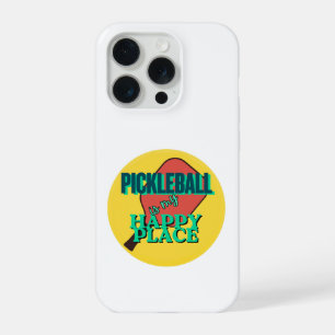 Pickleball is my happy place humour phone case
