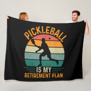 Pickleball Is My Retirement Plan Fleece Blanket
