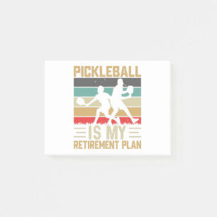 Pickleball Is My Retirement Plan Funny Pickleball Post-it Notes