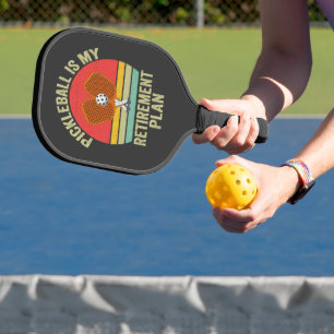 Pickleball Is my Retirement Plan Funny Vintage Dad Pickleball Paddle