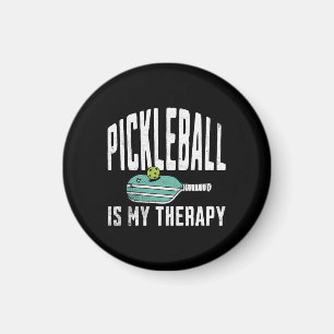 Pickleball Is My Therapy Pickle ball Vintage Magnet