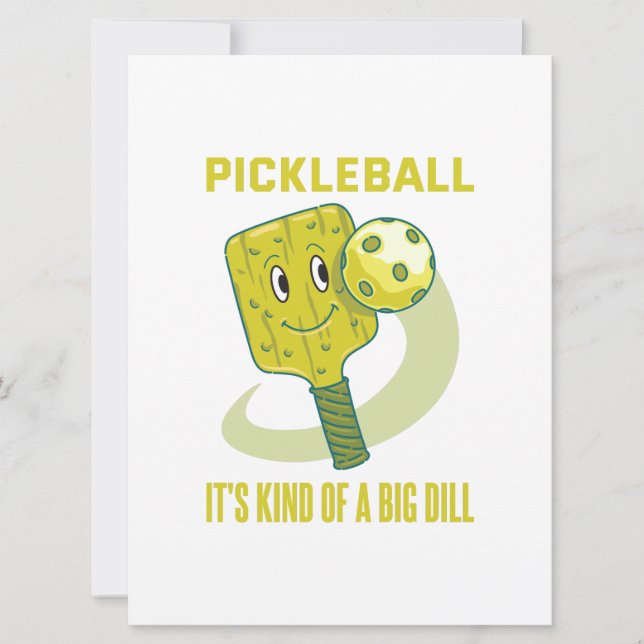 Pickleball It's Kind Of A Big Dill Fun Pun Gift Save The Date (Front)