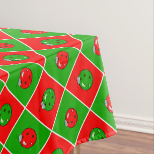 Pickleball Joy Christmas Party Smaller Ornaments Tablecloth