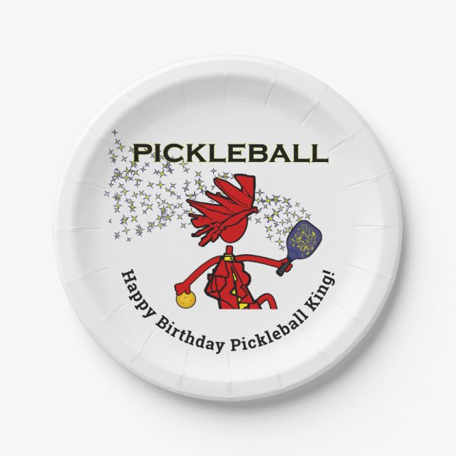 Pickleball Joyeux Anniversaire ! Assiettes en Papi (Devant)