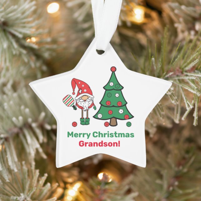 🧑 🎄 🎄 Pickleball Joyeux Noël étoile Ornement (Arbre)
