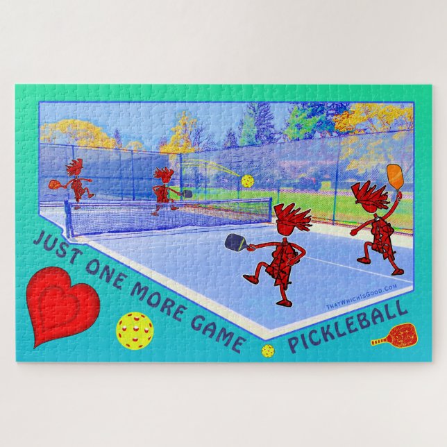 PICKLEBALL Just One More Game Jigsaw Puzzle (Horizontal)