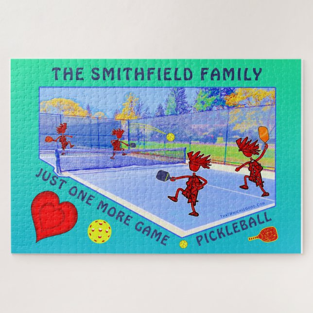 PICKLEBALL Just One More Game Jigsaw Puzzle (Horizontal)