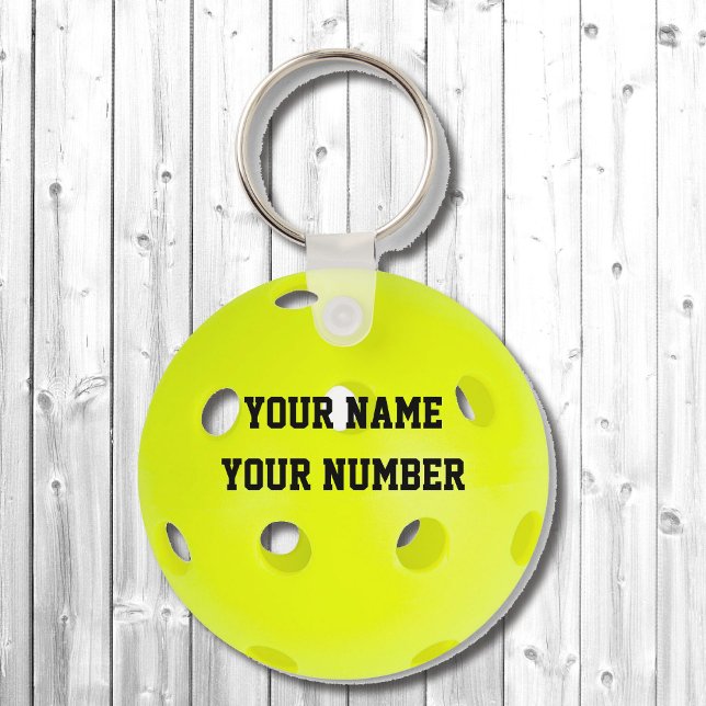 Pickleball Keychain ID Tag YOUR NAME & Number (Creator Uploaded)