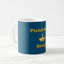 Pickleball King coffee mug - blue & gold