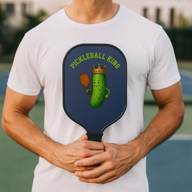 Pickleball King Funny Pickle & Crown Template Paddle (Creator Uploaded)