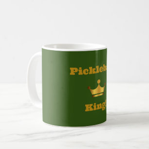Pickleball King green & gold coffee mug