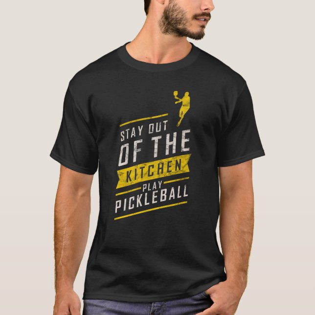 Pickleball Kitchen Funny Retro Sport T-Shirt (Front)