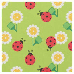💚🐞Pickleball ladybugs, daisies,  custom size Fabric