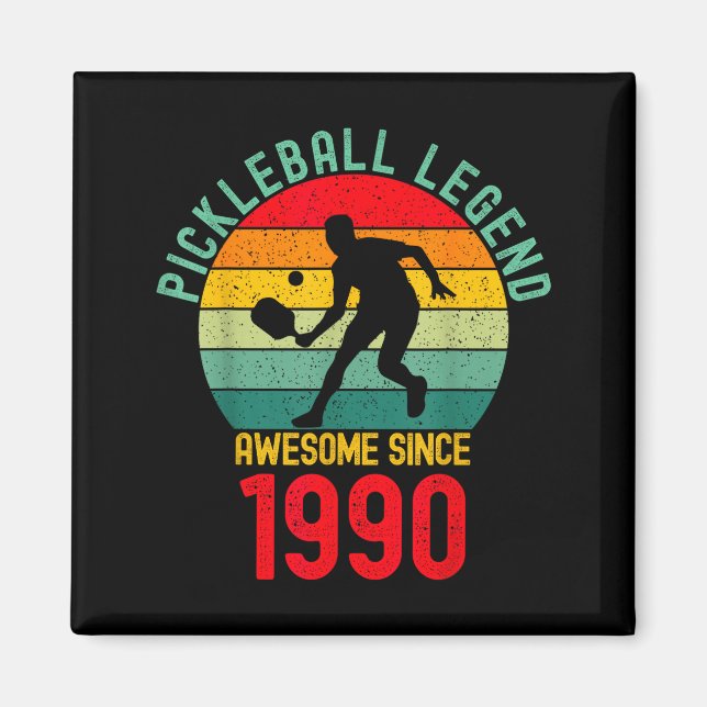 Pickleball legend awesome since 1990 retro 36th magnet (Front)