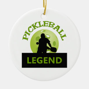 PICKLEBALL LEGEND CERAMIC ORNAMENT