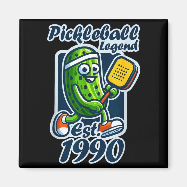Pickleball legend established 1990 retro 36th magnet (Front)