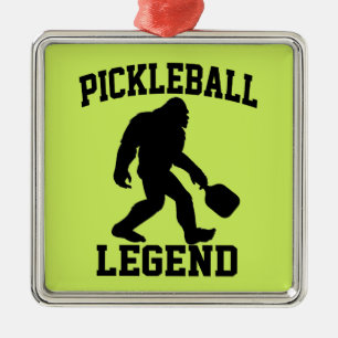 Pickleball Legend Funny Bigfoot  Metal Ornament