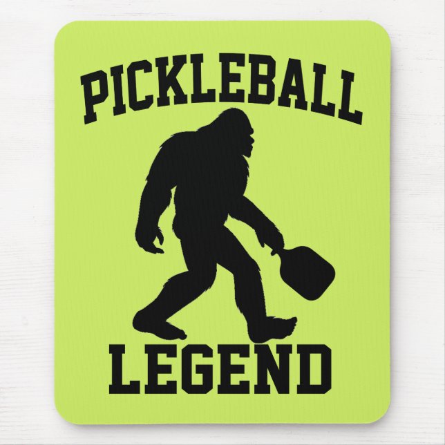 Pickleball Legend Funny Bigfoot  Mouse Pad (Front)