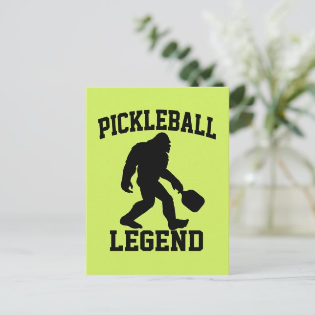 Pickleball Legend Funny Bigfoot  Postcard (Standing Front)