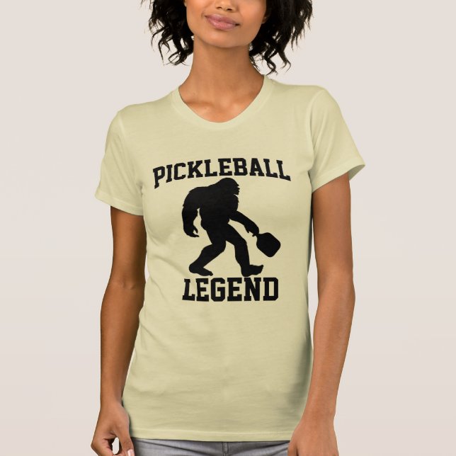 Pickleball Legend Funny Bigfoot  T-Shirt (Front)
