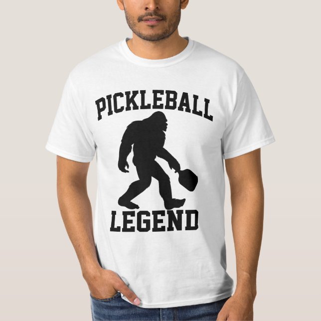 Pickleball Legend Funny Bigfoot  T-Shirt (Front)