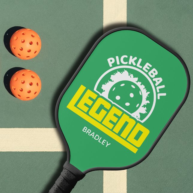 Pickleball Legend Typography Personalized Name Paddle (Creator Uploaded)