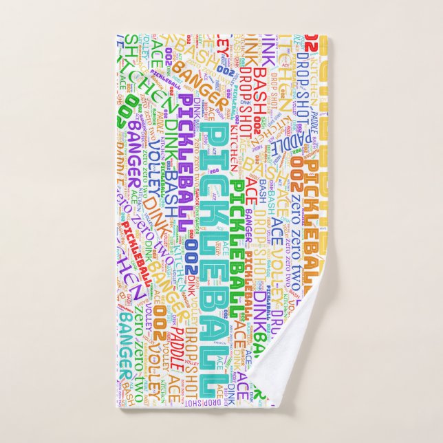 Pickleball lettering hand towel (Hand Towel)