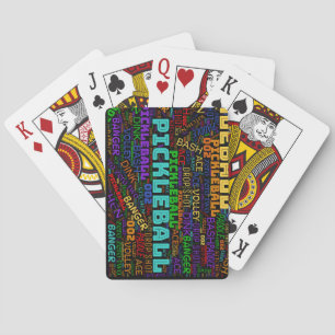 Pickleball lettering playing cards