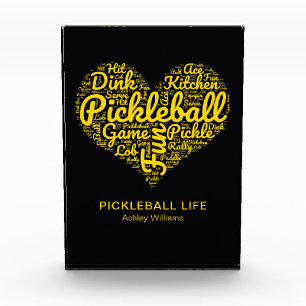 Pickleball Life Word Art Typography Personalized Photo Block