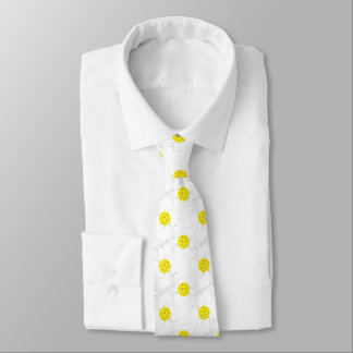 Pickleball Line Art Neck Tie