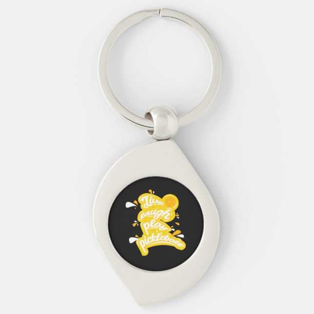 Pickleball - Live Laugh Play Pickleball Keychain (Front)