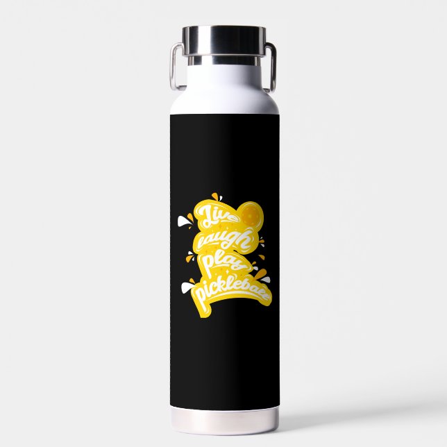 Pickleball - Live Laugh Play Pickleball Water Bottle (Front)