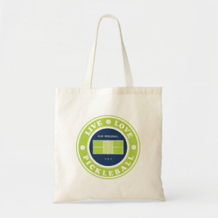 Pickleball: live life pickleball tote bag
