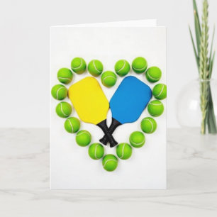 Pickleball Love Heart Card