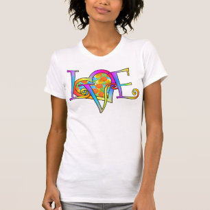 Pickleball Love, Neon Heart Full of Pickleballs T-Shirt