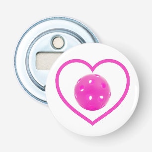 Pickleball love pink pickle ball sport pink bottle opener