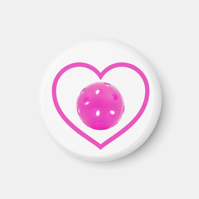 Pickleball love pink pickle ball sport pink magnet (Front)