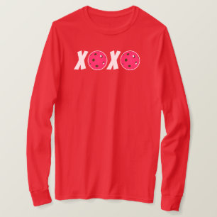 Pickleball Love Pink Valentine XOXO Pickleballs T-Shirt