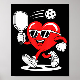 Pickleball love valentines day poster
