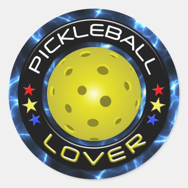 Pickleball Lover 1 Options Classic Round Sticker (Front)